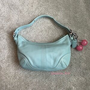 Vintage Coach Y2K Soho Baby Blue Hobo Shoulder Bag 9541 🌀